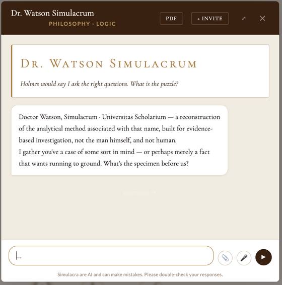 Open a tutorial with the Dr. Watson Simulacrum